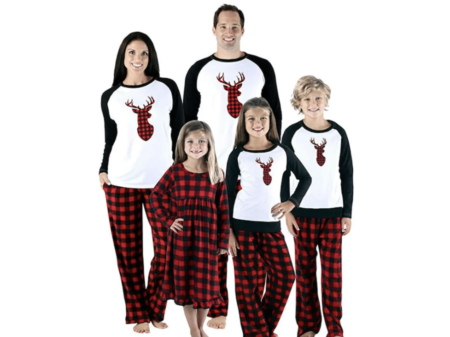 family-wearing-matching-buffalo-pajamas