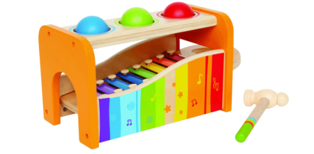 Hape Pound & Tap Bench with Slide Out Xylophone