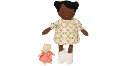 Manhattan Toy Playdate Friends Harper Machine Washable and Dryer Safe 14 Inch Doll with Companion Stuffed Animal