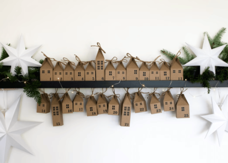 Kraft Paper Houses Advent Calendar