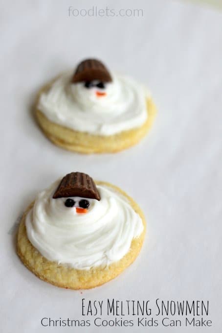 easy melting snowmen christmas cookies kids can make Motherly