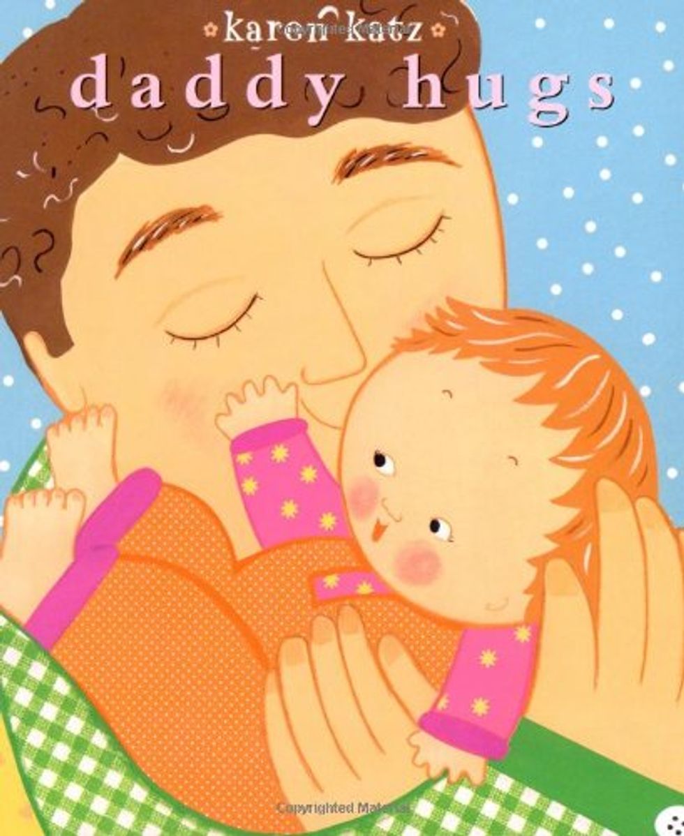 cover image for daddy hugs, one of motherly's favorite daddy books for baby