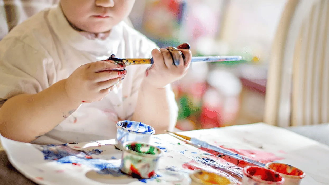 toddler painting