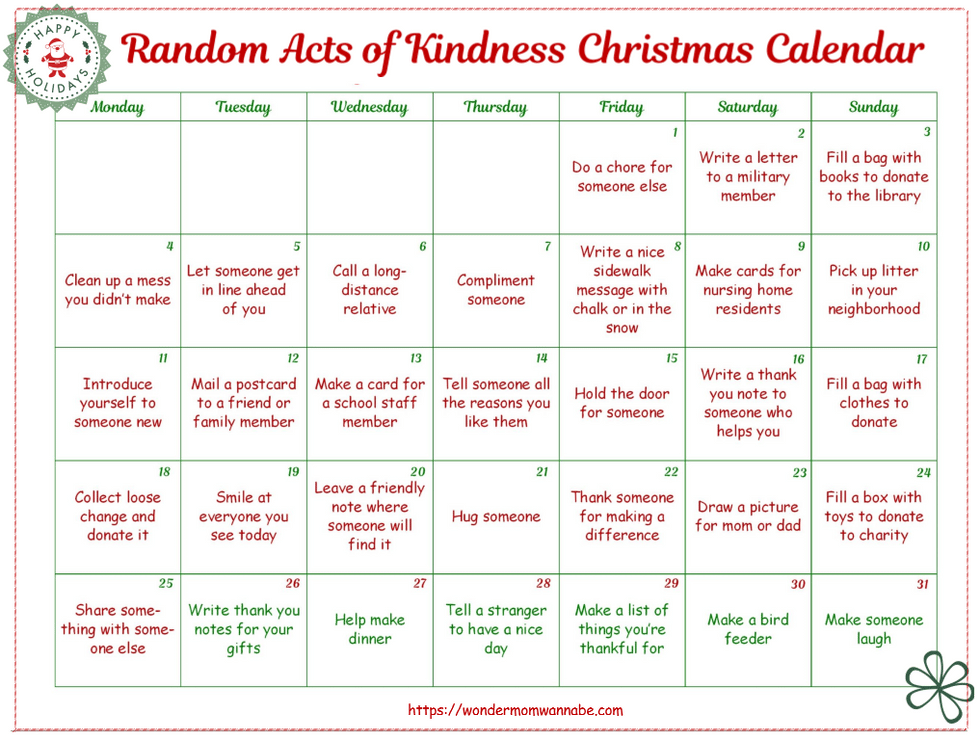 A new kind of advent Christmas calendar for kids