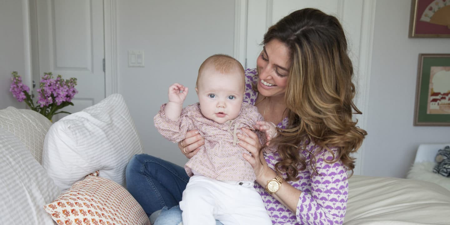 Woman holding baby