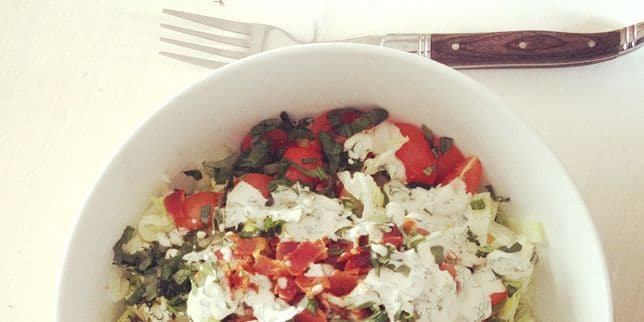 BLT Chopped Salad in a bowl