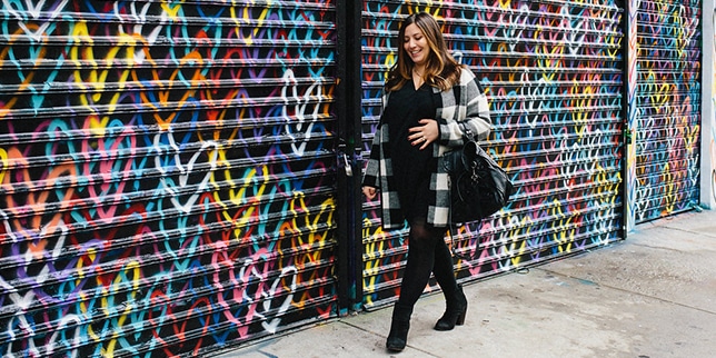 A pregnant Alex Zagami in Nolita