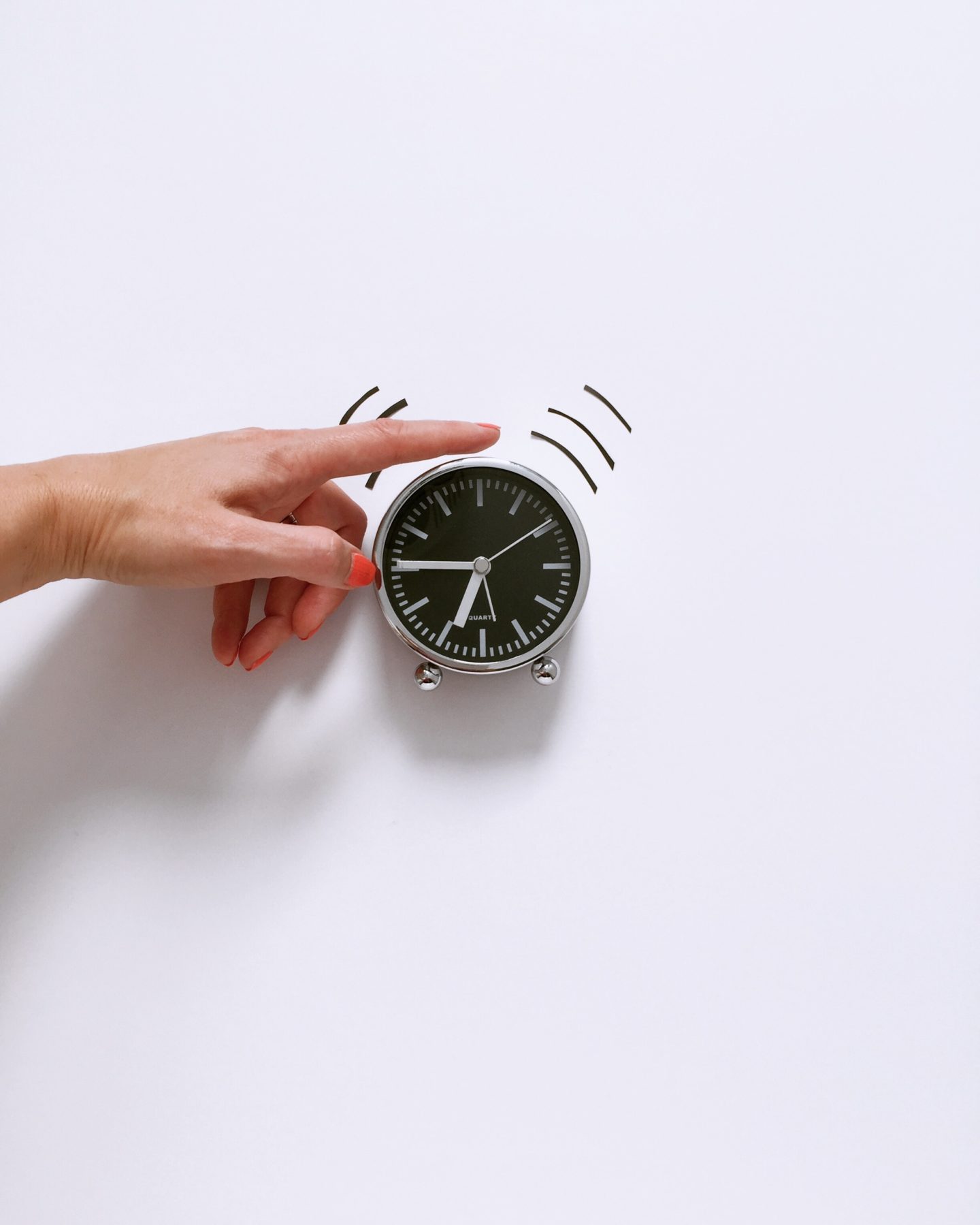 hand on clock