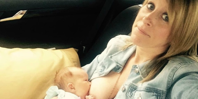 Naked Breastfeeding Yoga Mom