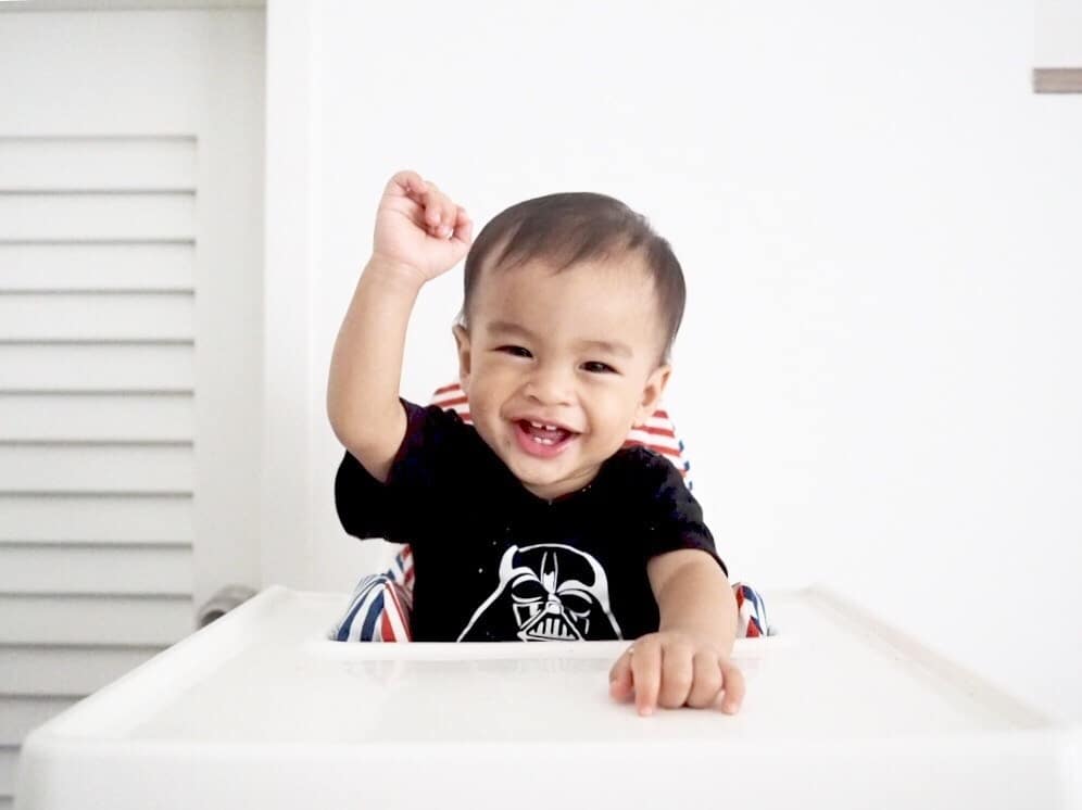 cute child in high chair
