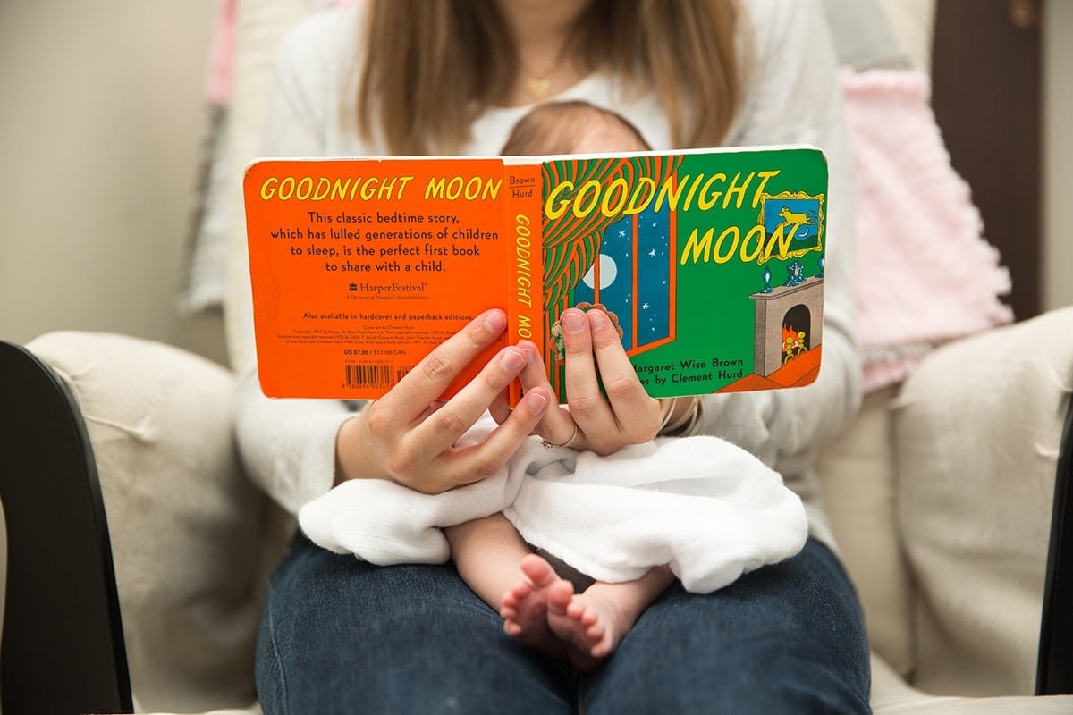 reading goodnight moon book