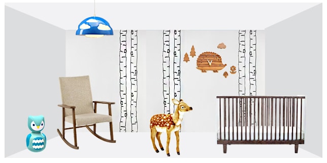 collage of nursery decor inspiration