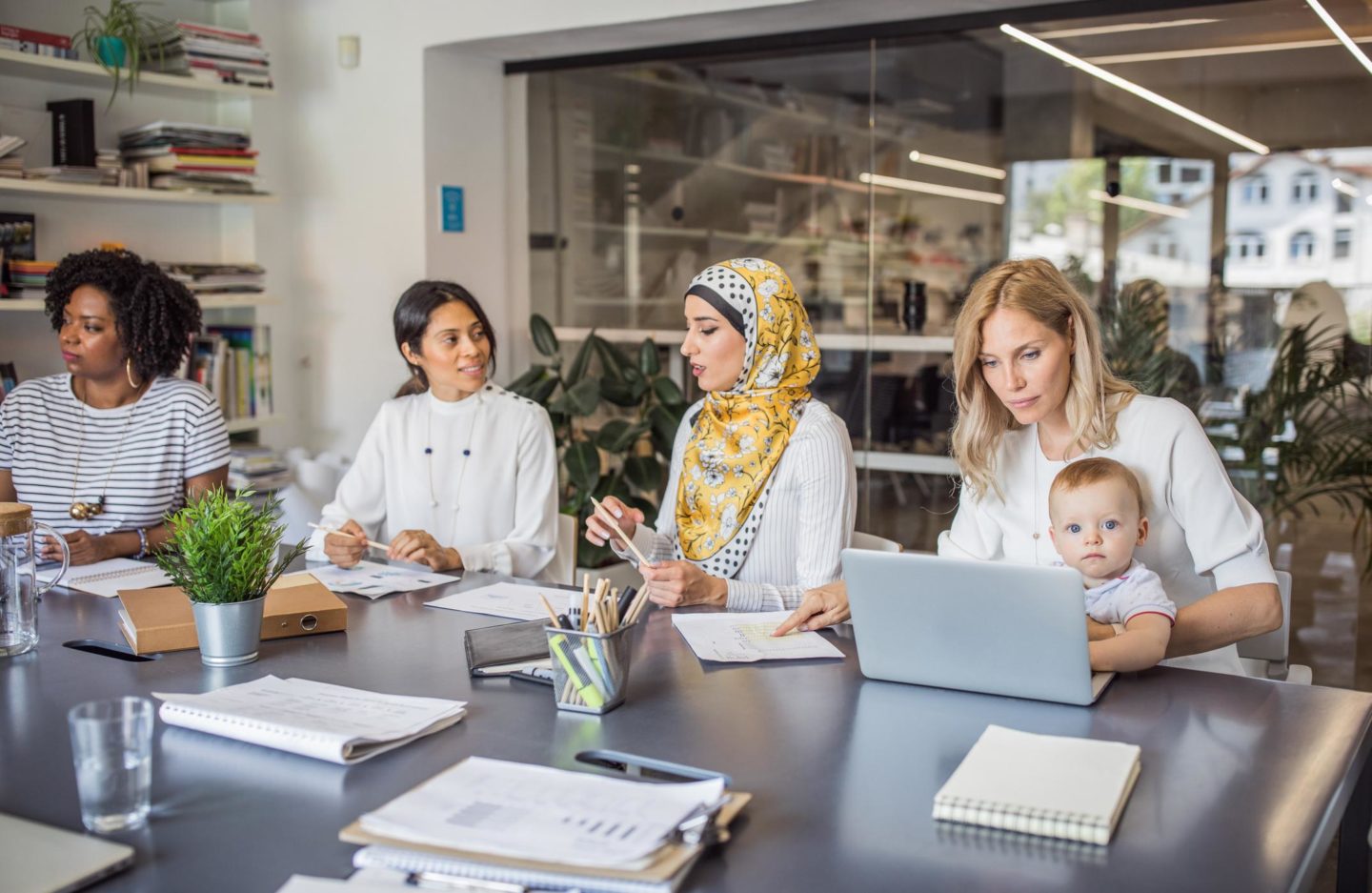 women in an office