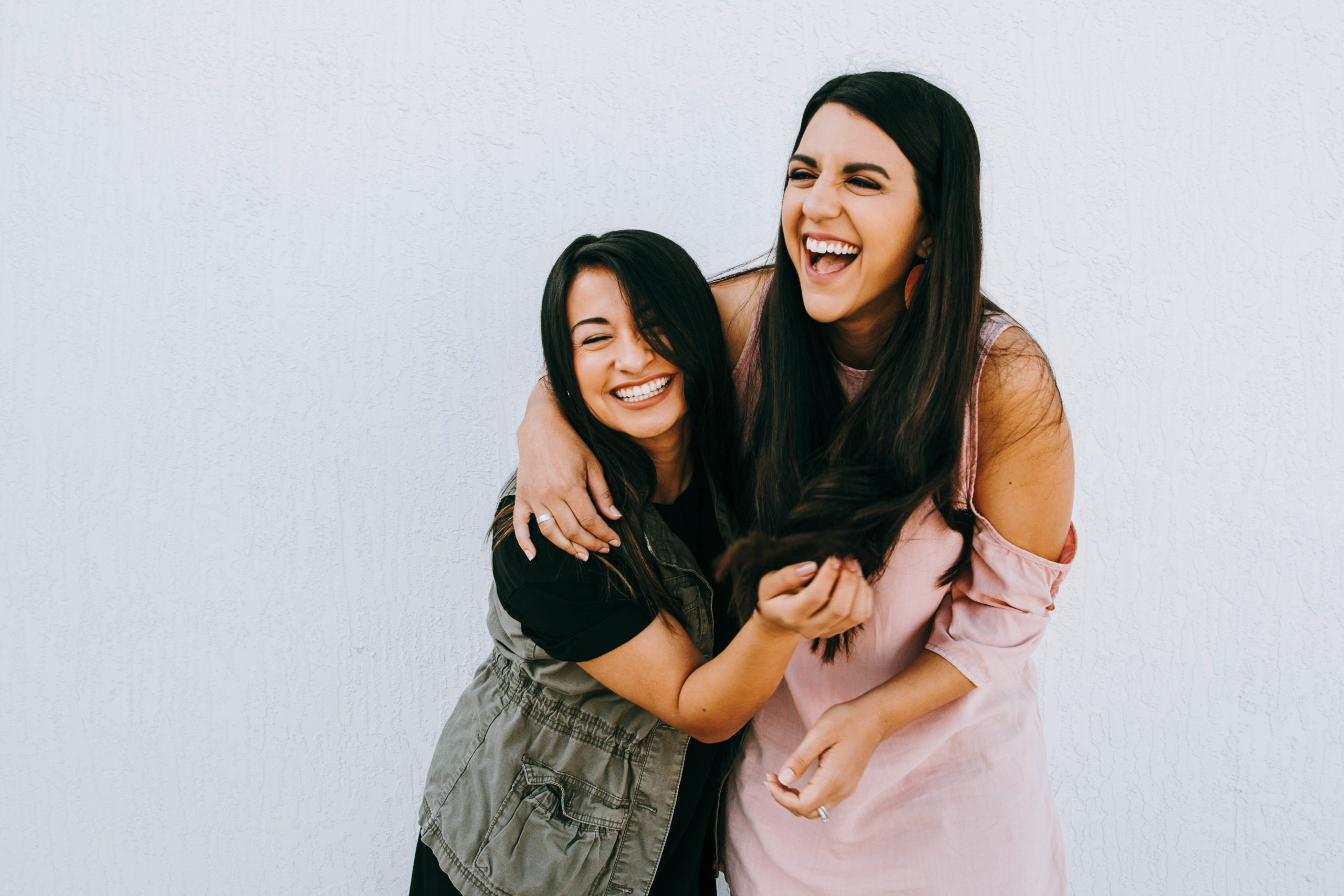 two women hugging