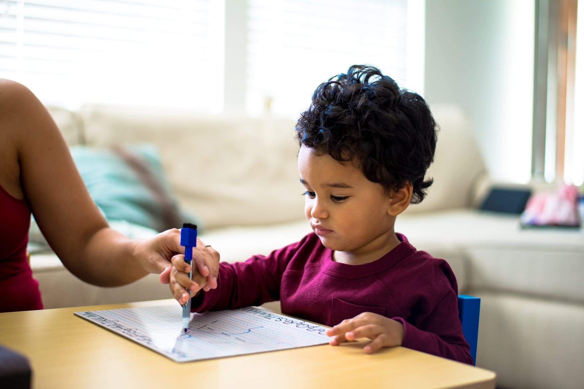 toddler learning in montessori environment