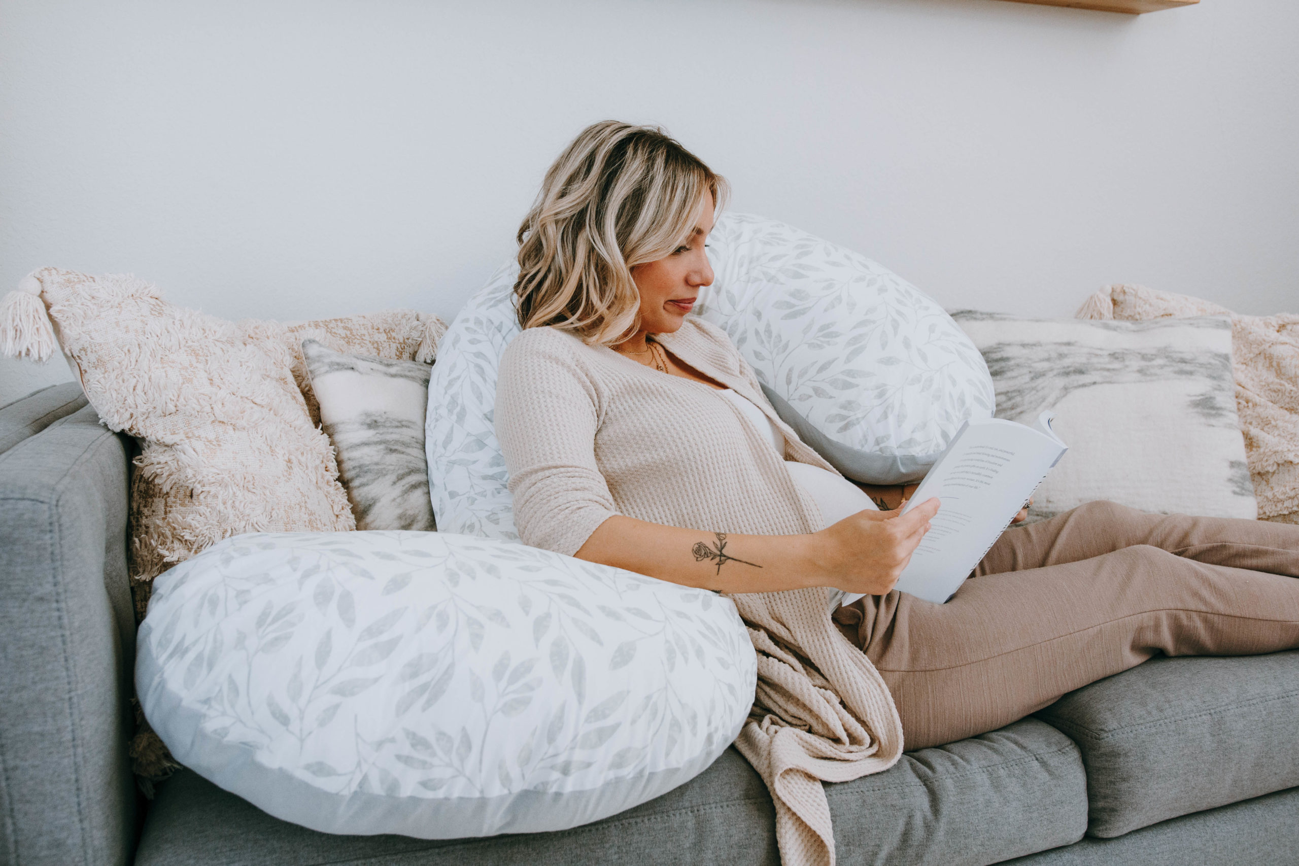 mom reading a book