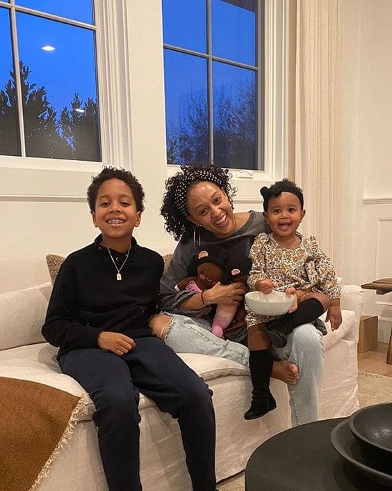 Tia Mowry with kids