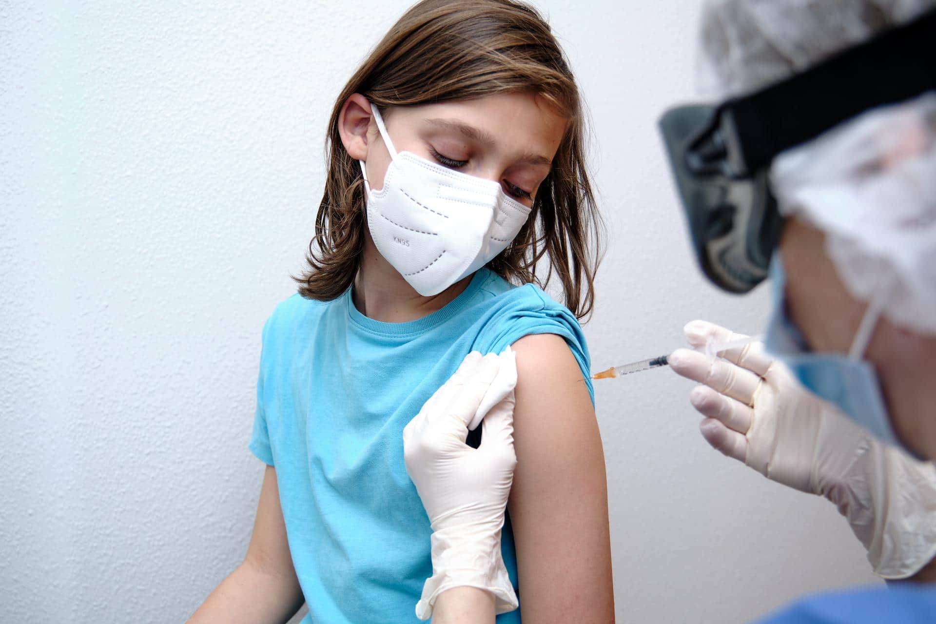 child getting a shot