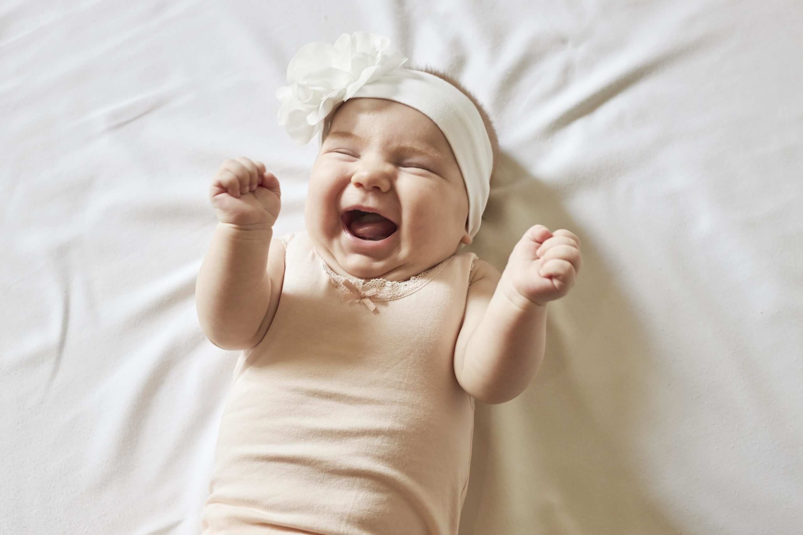 baby laughing