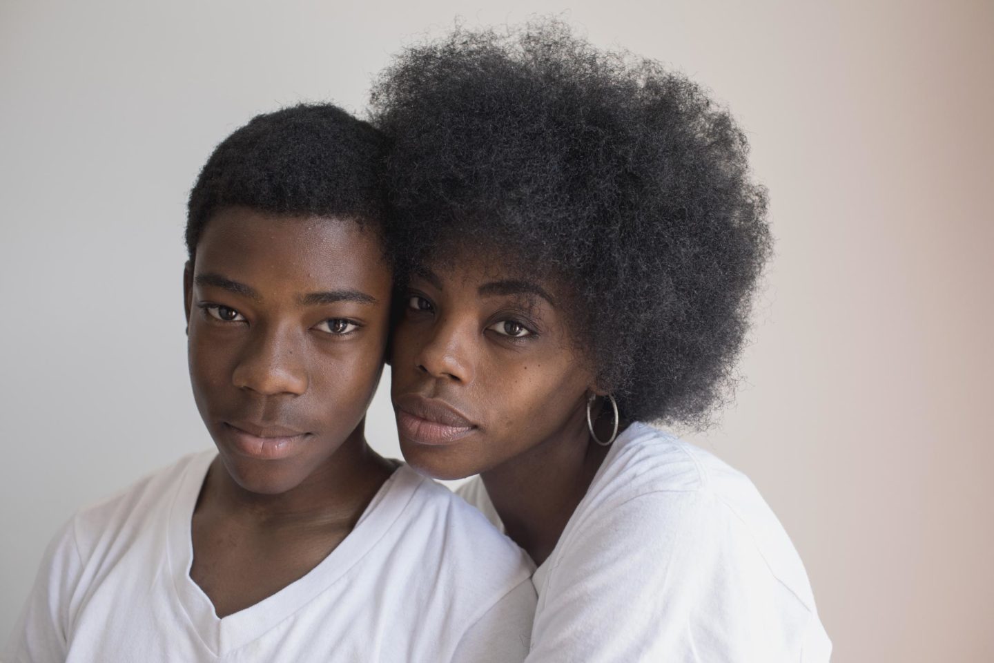 black couple posing together