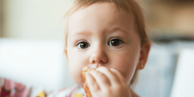 toddler eating