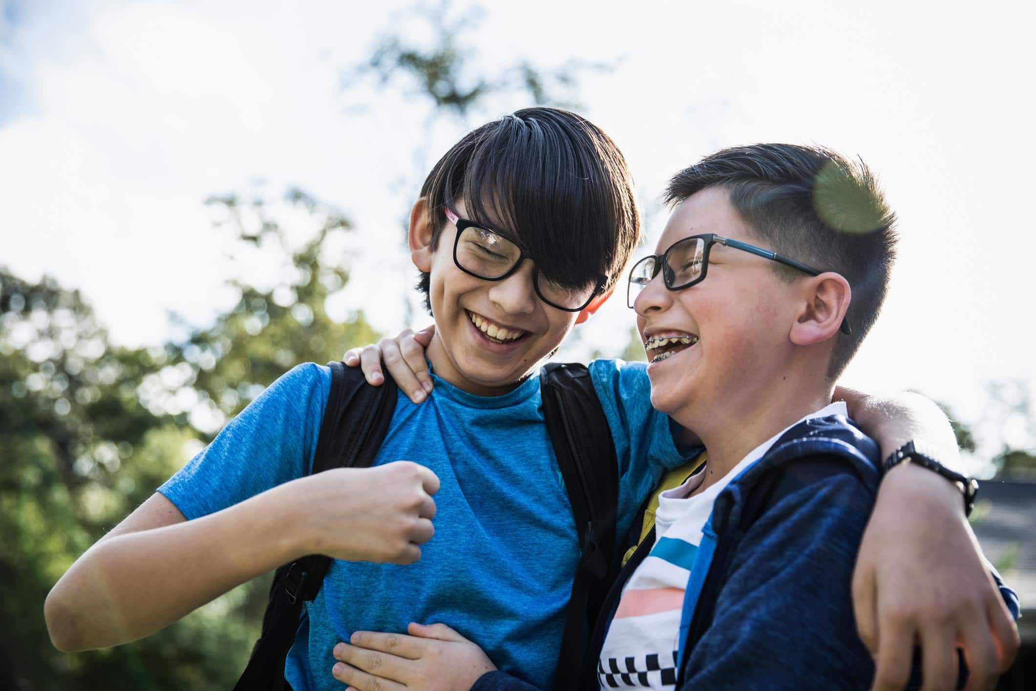 kids laughing about a back to school joke