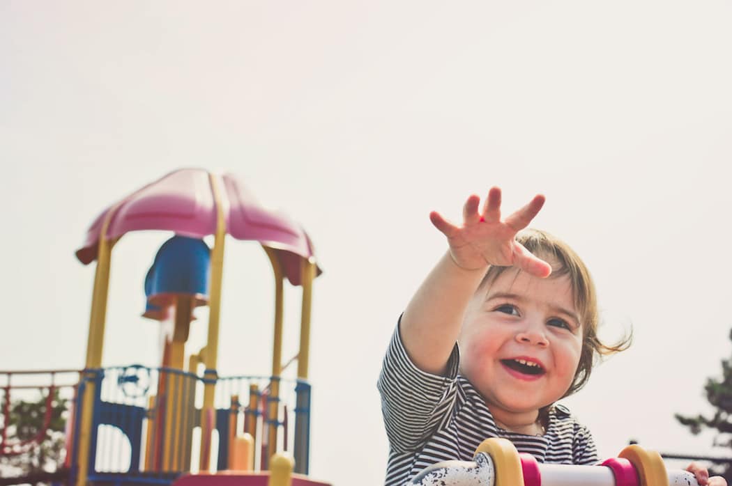 child playing on the playground