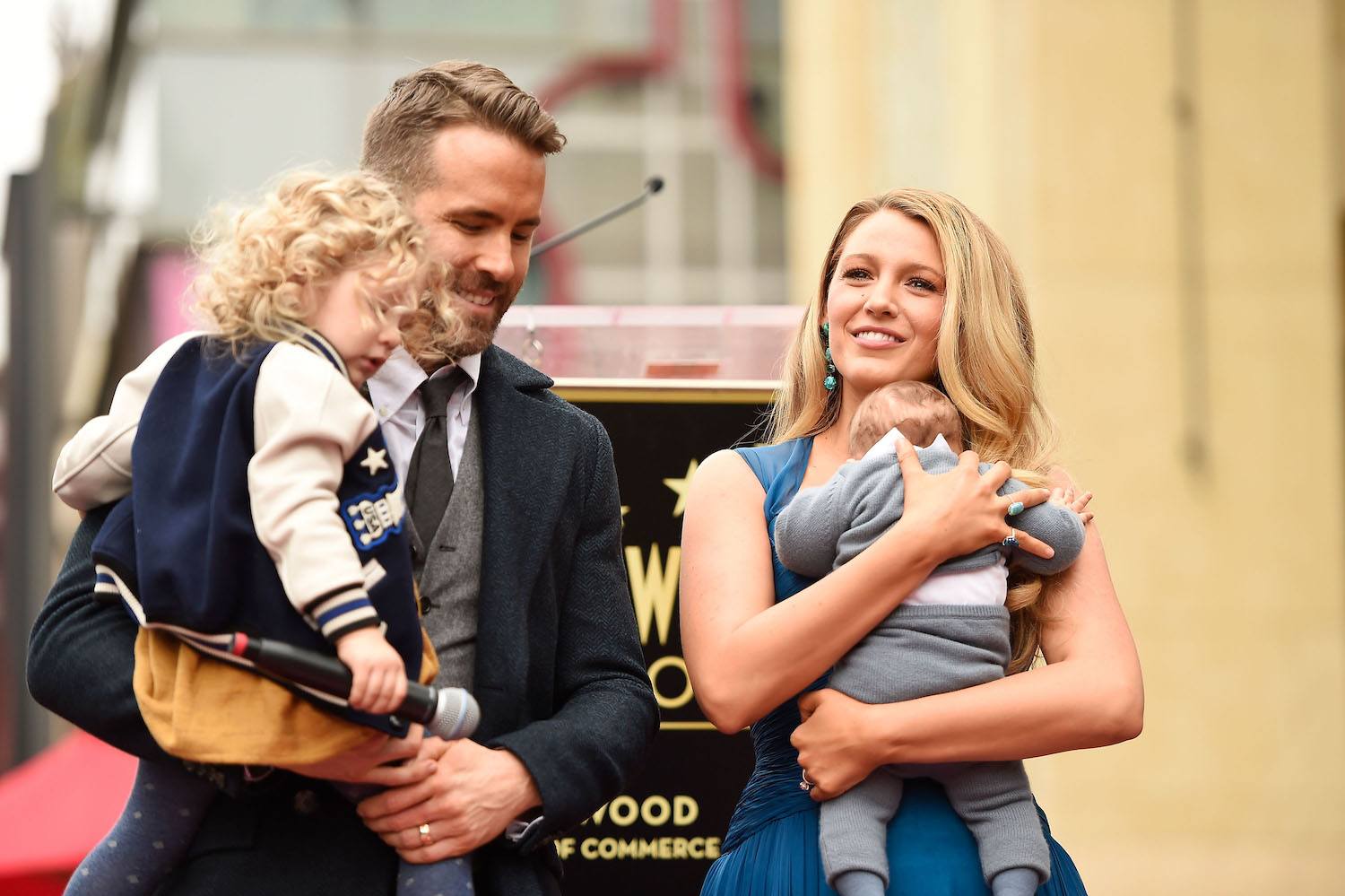 Ryan Reynolds and Blake Lively with daughters