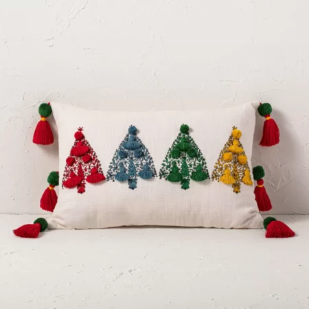 Opalhouse Cotton Christmas Tree Pillow