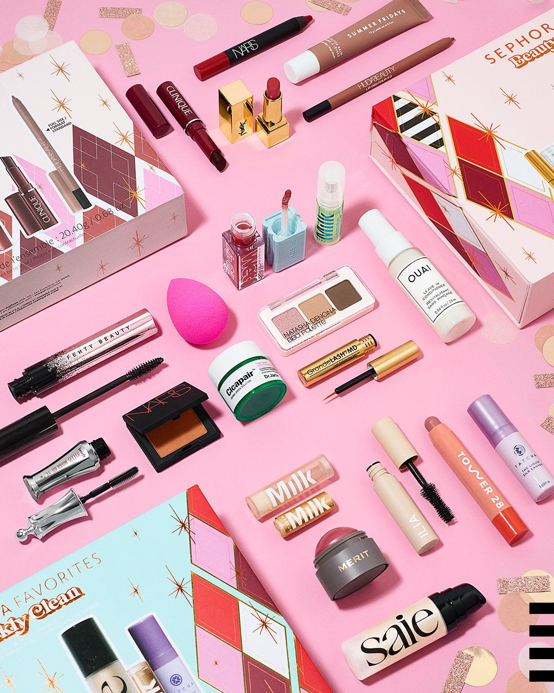 makeup flat lay - sephora sale 2022