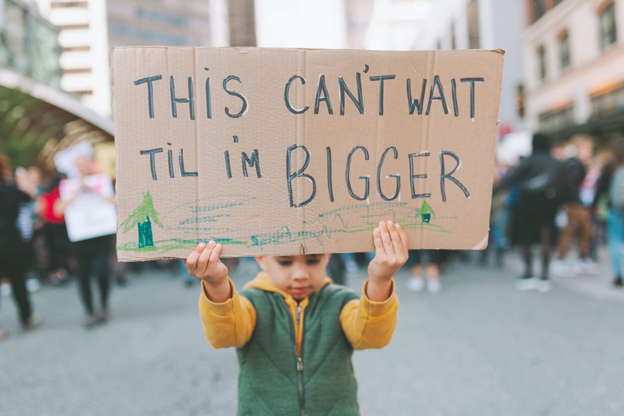 sign child boy earth climate climate change rally protest march activism 2019 t20 kRQ72X Motherly