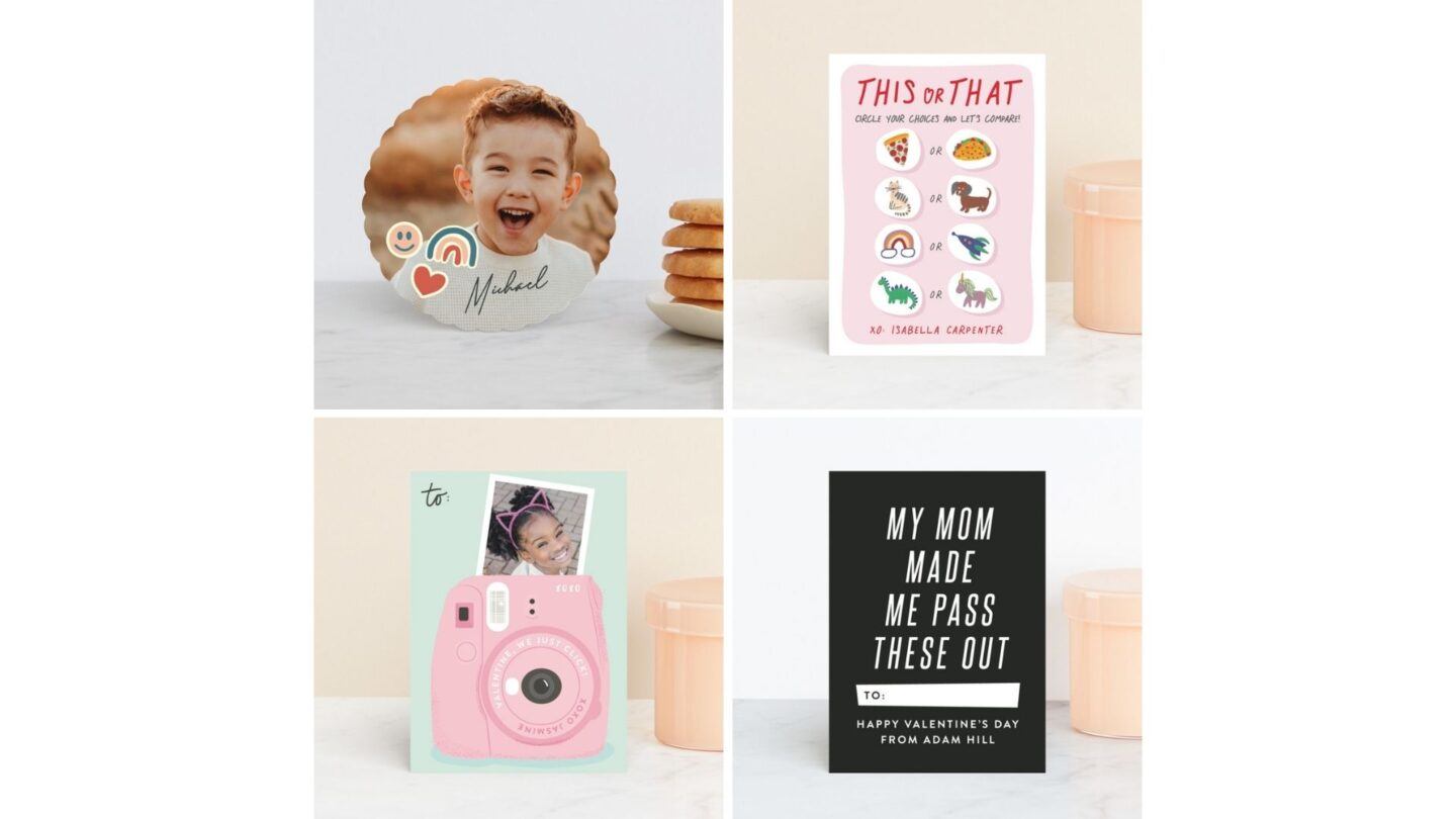 Minted valentine's day cards