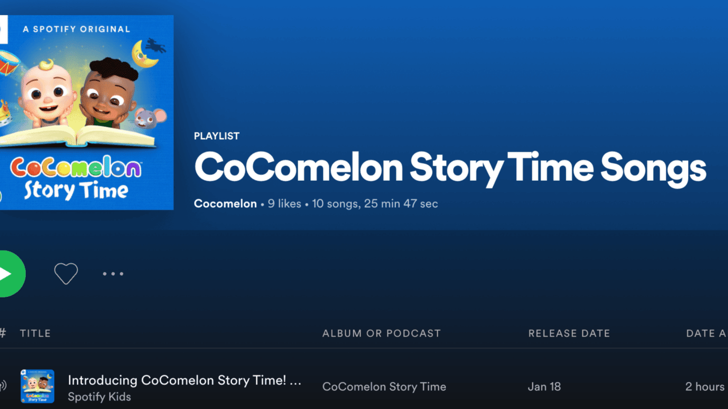 Spotify CoComelon podcast