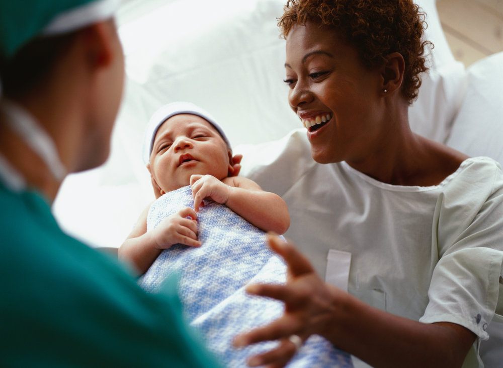 giving birth in a hospital