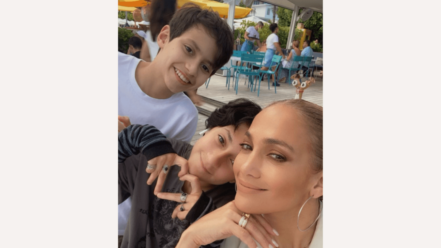 Jennifer Lopez with kids Emme and Max