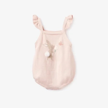 Elegant Baby Flutter Sleeve Bunny Baby Bubble Romper