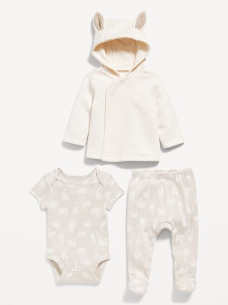 Old Navy Unisex 3-Piece Bunny Print Layette Set