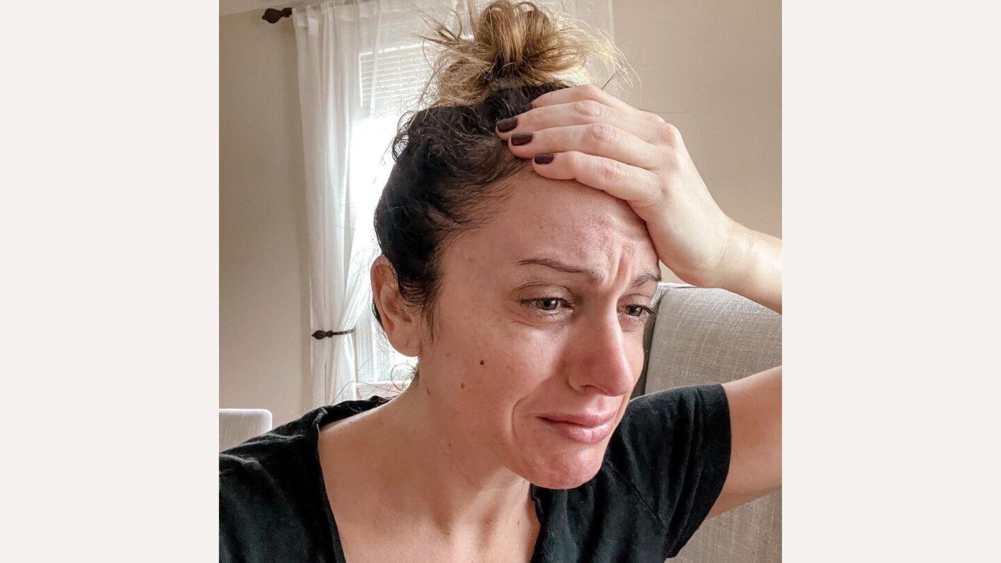 woman crying