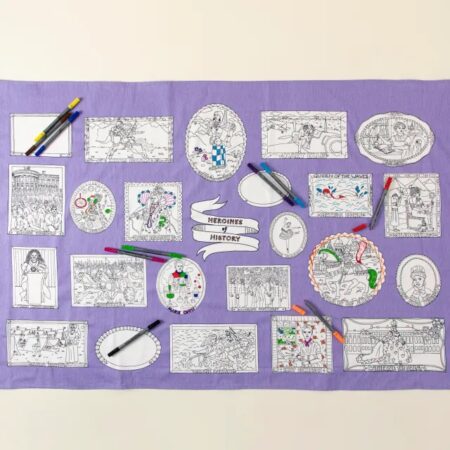 Heroines of History Coloring Tablecloth