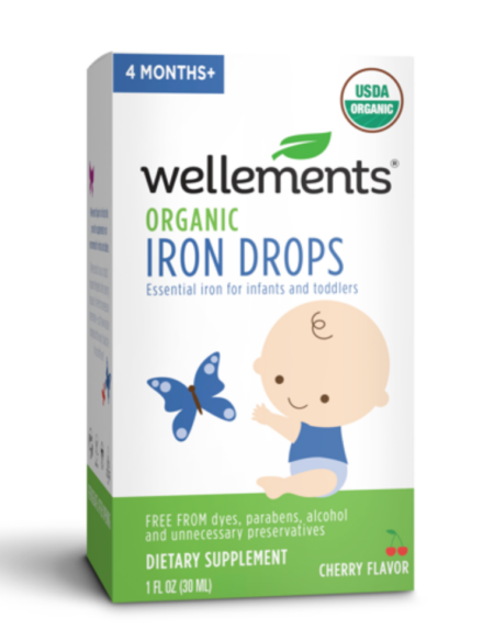 Wellements organic baby iron drops