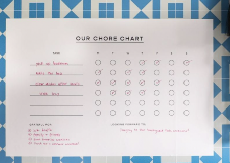 peel and stick chore chart