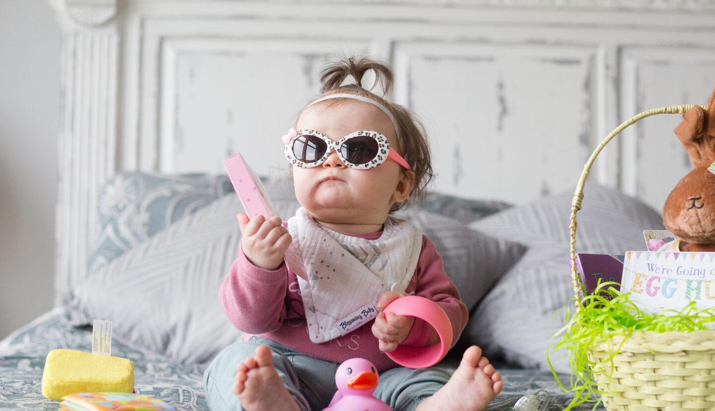 baby with sunglasses