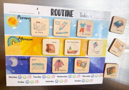 chore chart with stickers