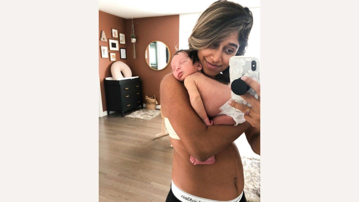 one year old: mama holding baby