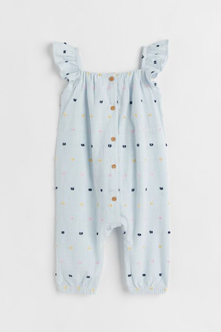 Blue Printed Jumpsuit Baby