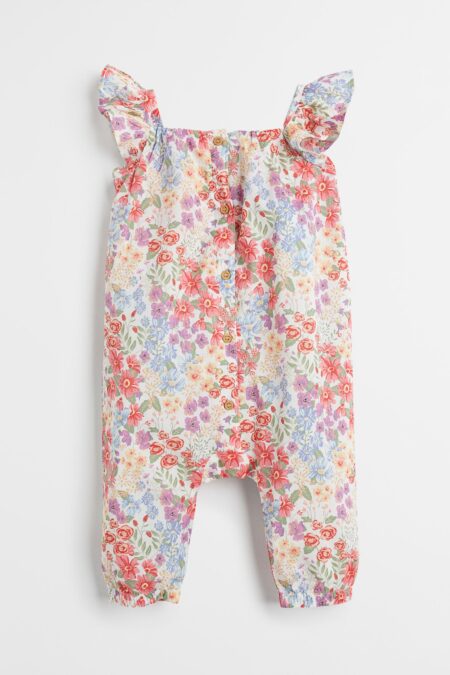 White Floral Jumpsuit Baby H&M