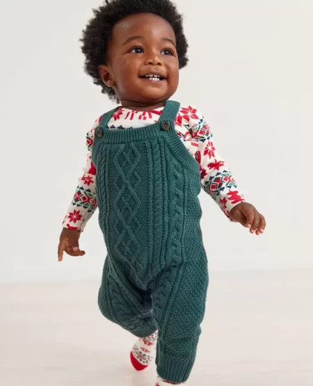 baby knit overalls