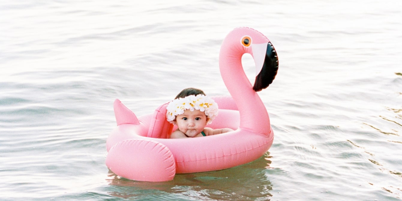 best Hawaiian baby names for a cute island baby swimming in the ocean