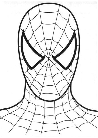 head of spiderman coloring page 1 Motherly