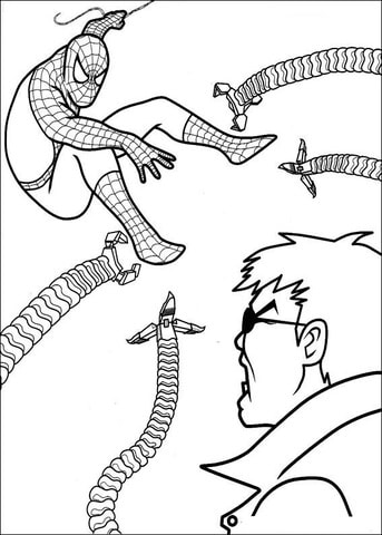 they are fighting coloring page spider man 1 Motherly